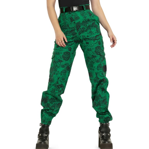 Blackmilk Pants - Blackmilk legend of Zelda ocarina of time hyrule cargo pants goth gothic fairy
